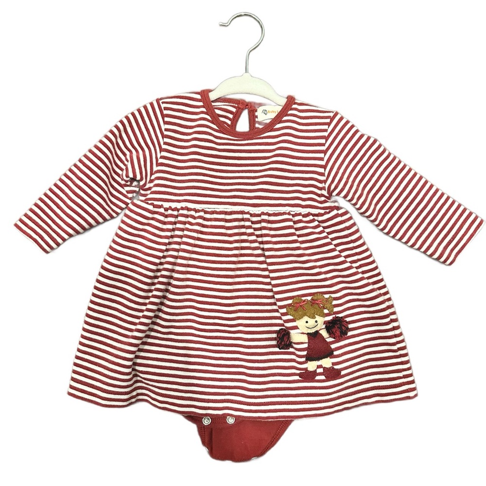 Baby Luigi Garnet Striped Cheer Dress 9M